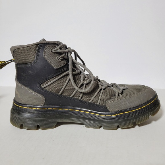 Dr. Doc Martens Buwick Grey Black Utility Boots Unisex Mens 8 Womens 9 - Picture 4 of 8